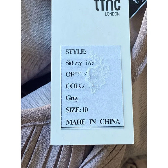 TFNC Bridesmaid Pleated Chiffon Maxi Dress, Lavender grey, ASOS, Size 10, halter - Picture 6 of 7